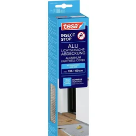 Tesa Lichtschachtgitter Insect Stop Aluminium 135 x 60 cm Grau