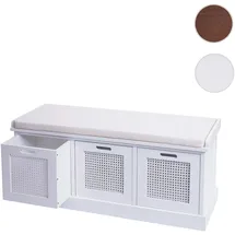 Mendler HWC-J49 47 x 110 x 40 cm weiß / creme-weiß