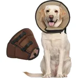 Kuoser Schutzkragen Hund Leckschutz  Braun XL