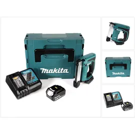 Makita DST 221 RM1J 18 V Li-ion Akku Tacker im Makpac + 1x BL 1840 B 4,0 Ah Li-Ion Akku + DC 18 RC Ladegerät