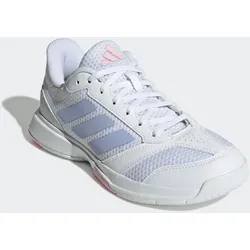 Hallenschuh ADIDAS PERFORMANCE "LIGRA 8 INDOOR", Gr. 42, cloud weiß, violet tone, clear pink, Textil, Synthetik, sportlich, Schuhe