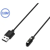 USB Ladekabel Für Xiaomi Haylou LS01 / LS02 Basiskabel Ladeadapter 2 Pin 60cm - Schwarz