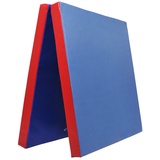 Grevinga Klappbare Turnmatte RG 35 – 200 x 100 x 8 cm - BLAU/ROT - Made in Germany - Faltbare Gymnastikmatte für Fitness, Sport und Gymnastik, Rutschfest und Platzsparend, Weichbodenmatte