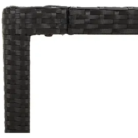 vidaXL Gartentisch mit Holzplatte 190 x 90 x 75 cm Schwarz