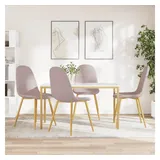 vidaXL Esszimmerstühle 4 Stk. Rosa Samt