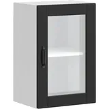 vidaXL Küchen-Hängeschrank mit Glastür Porto Schwarz