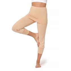 Bellivalini Leggings Yoga Leggings Damen Yogahose mit Rock 3/4 BLV50-276 (1-tlg) mit Rock braun XS