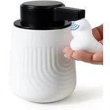 Bosilunlife Seifenspender Automatisch, 300ml Elektrischer Seifenspender mit Sensor Infrarot, No Touch Sensor Automatischer Schaumseifenspender, USB Wiederaufladbar für Küchen, Bad - Spirale Weiß