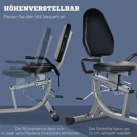 Homcom Heimtrainer Fitnessrad schwarz/silber