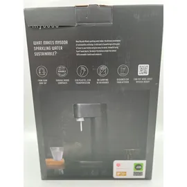 MySoda Wassersprudler Set schwarz + 1L Quick-Lock Flasche + CO2-Zylinder