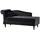 KAWOLA SARAH Ottomane Recamiere Stoff schwarz 163x77x73cm