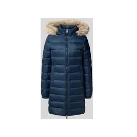 Tommy Hilfiger Steppmantel mit Kunstfellbesatz Modell Essential Dunkelblau, XS