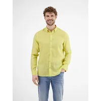 Lerros Herrenhemd in Leinen-Baumwoll-Blend - Faded Yellow - L