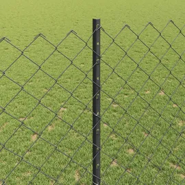 vidaXL Zaun 1,4 x 10 m Grau/Stahl