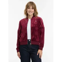 Ragwear Sweatjacke DORON VELVET weiche Samt Optik rot S (36)