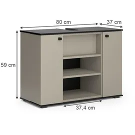 Vicco Waschbeckenunterschrank Joli 80 x 59 x 37 cm Grau