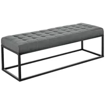 pro.tec Polsterbank Salta Grau 120 x 40 x 38 cm