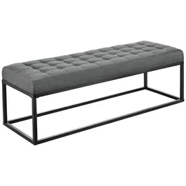 pro.tec Polsterbank Salta Grau 120 x 40 x 38 cm