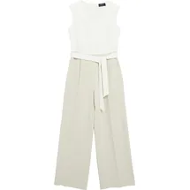 s.Oliver Fließender Jumpsuit mit Bindegürtel und Eingrifftaschen - beige|creme - 34