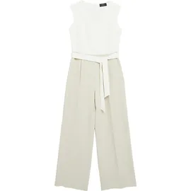 s.Oliver Fließender Jumpsuit mit Bindegürtel und Eingrifftaschen - beige|creme - 34