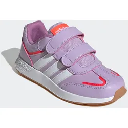 Klettschuh ADIDAS SPORTSWEAR "TENSAUR SWITCH KIDS", Gr. 28, powder plum, cloud weiß, lucid rot, Synthetik, Textil, sportlich, Schuhe