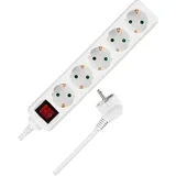REV Ritter REV 001252301 Steckdosenleiste, Mehrfachsteckdose 5-Fach, Länge 3m, 3500W, Weiss