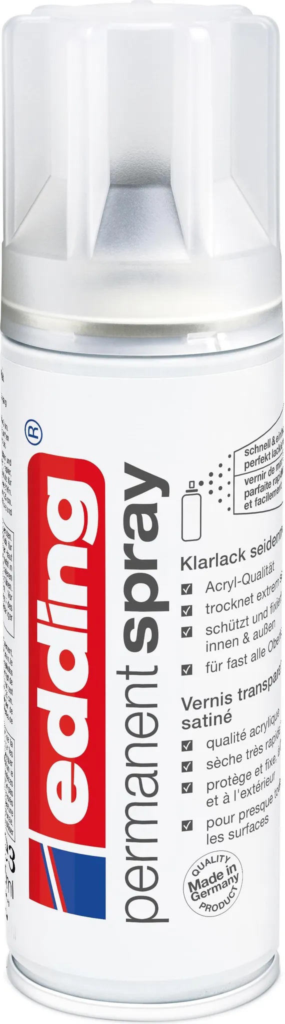 Edding, Lack, Klarlack Spray (Seidenmatt, 0.20 l)