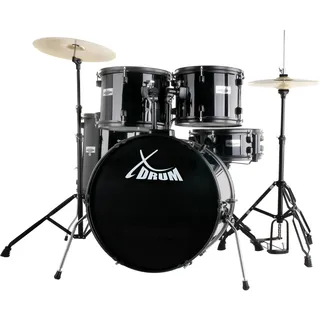 XDrum Rookie 22" Standard Schlagzeug Komplettset Black inkl. Schule