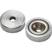Hoffmann Flachgreifermagnet mit Bohrung, Neodym,⌀ 16 mm
