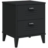 vidaXL Nachttisch VIKEN Schwarz Holzwerkstoff