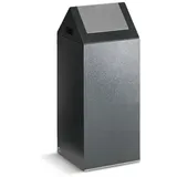 VAR Wertstoffsammelgerät WSG 55 S Korpus antik-silber Einwurfklappe silber 60 l