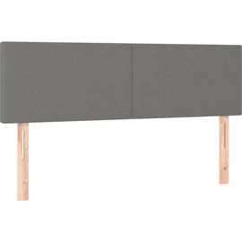 vidaXL Boxspringbett 140 x 200 cm Dunkelgrau