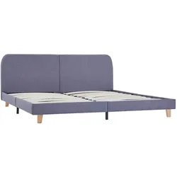 vidaXL Bettgestell Hellgrau Stoff 160x200 cm