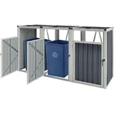 pro.tec Mülltonnenbox Tarbek 121 x 219 x 82 cm anthrazit