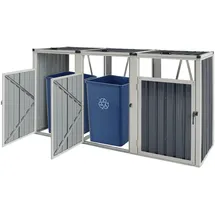 pro.tec Mülltonnenbox Tarbek 121 x 219 x 82 cm anthrazit