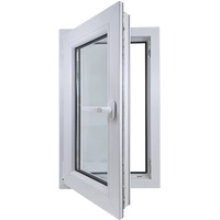 ECOPROF Kellerfenster | Langlebiges Kunststoff-Fenster | Maße 50x80 cm (500x800 mm) | Dreh-Kipp Fenster DIN Links | Farbe: Weiß | 70mm Profil