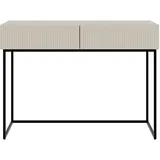 Selsey Schminktisch Makeup Tisch Frisiertisch Kosmetiktisch 110 cm Mit 2 Schubladen Veldio Graubeige Schwarze Beine