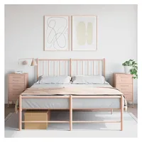 VidaXL Nachttische 2 Stk. Rosa 36x39x68 cm Stahl
