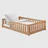 Kids Collective Jugendbett Bodenbett 120 x 200 cm Kiefer massiv braun Zimt