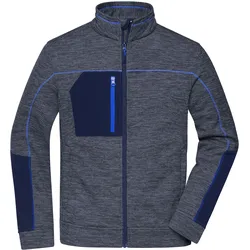 Herren Strickfleece Jacke - Farbe blau - Größe M