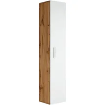 Badplaats - Badezimmer Badschrank Pluto 150cm Eiche Weiß - Regal Schrank Ho
