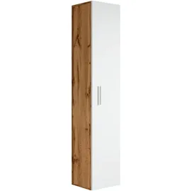 Badplaats - Badezimmer Badschrank Pluto 150cm Eiche Weiß - Regal Schrank Ho