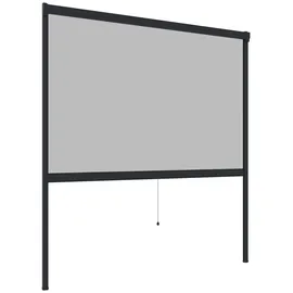 WINDHAGER Insektenschutzrollo PLUS 160 x 160 cm Schwarz