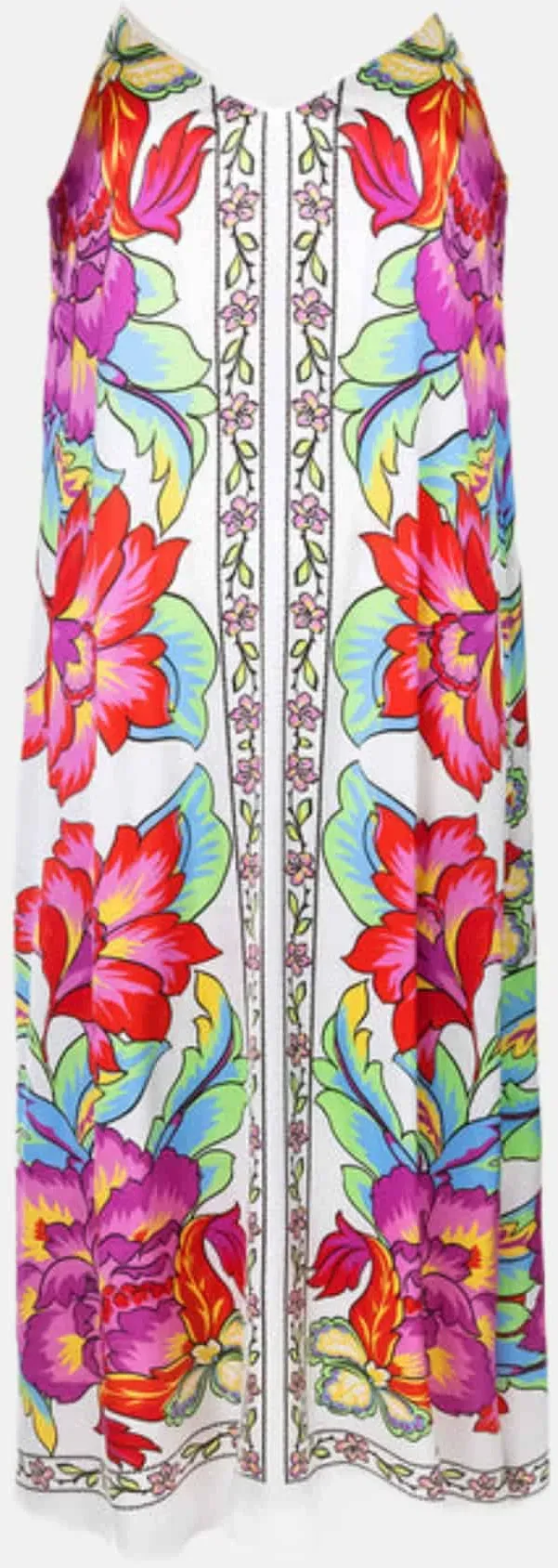 Trägerkleid mit Allover Blumenprint Mehrfarbig M