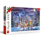 Trefl - Weihnachtsstimmung - Puzzle 1000 Elemente - Weihnachtspuzzle, Weihnachtszauber, Bergstädtchen, Winter, Klassisches Puzzle für Erwachsene und Kinder ab 12 Jahren