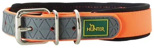 Hunter Hundehalsband Convenience Comfort, Farbe: neonorange, Größe: 55, Maße: 42 - 50 cm /2,5 cm