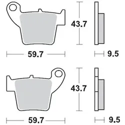 Bremsbeläge hinten Moto Master Nitro Honda CRF
