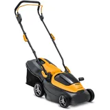 Stiga Akku Rasenmäher SLM 136e Kit, 34cm Schnitt mit 20V (2X 2Ah) Akku und Ladegerät, 35L Korb, Yellow/Grey/Black