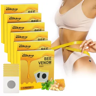 ACWOO Bienengift-Schlankheitspflaster, Bienengift Lymphdrainage Schlankheitspflaster, Bienengift Pflaster zum Abnehmen, Bee Venom Pflaster für Gewichtsreduktion, Entgiftung, Abführmittel(42PC)