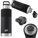Esbit Isolierflasche Isolierkanne Sculptor Trinkflasche Thermo Flasche Kanne 1L schwarz